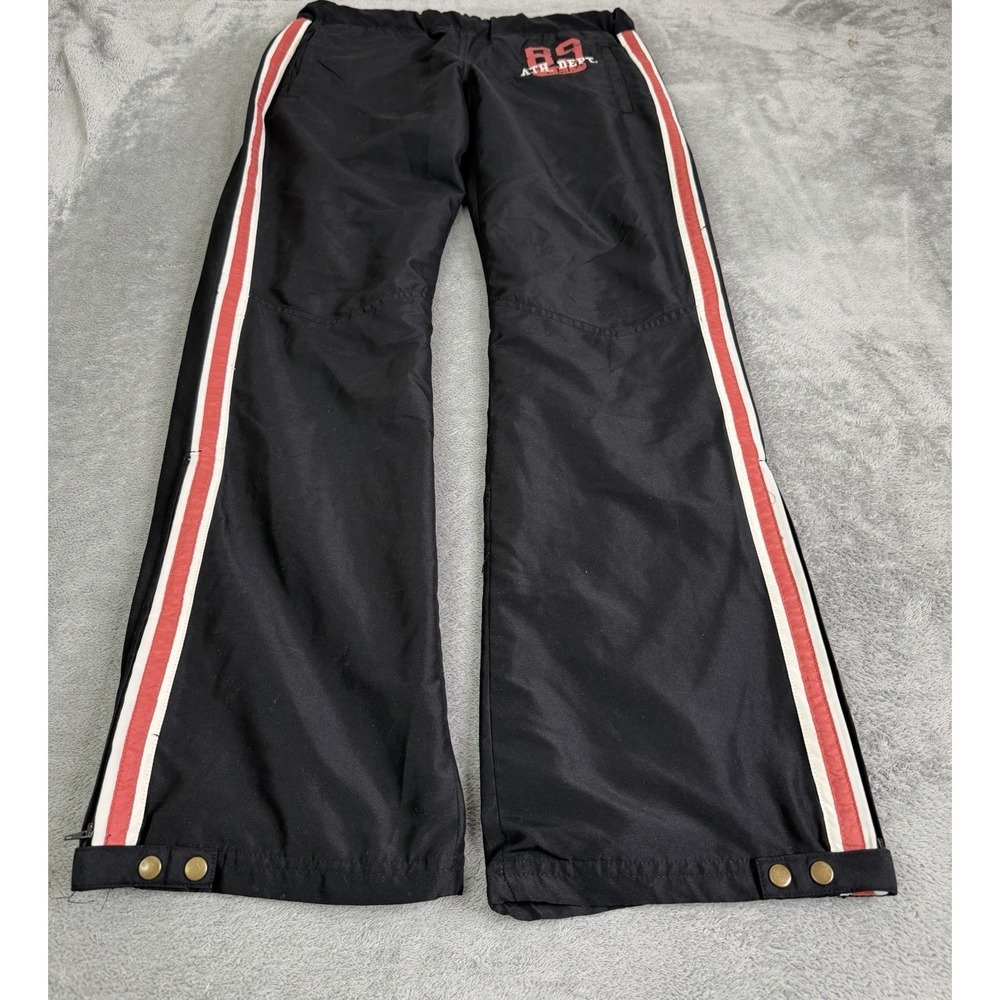 Vintage Y2K LEI Track Pants Women's Size Medium Black Baggy Low Rise
